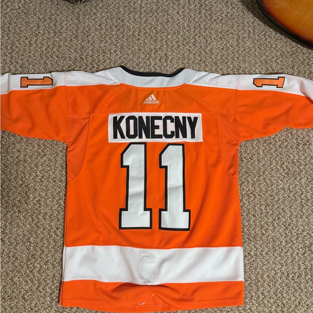 Adidas Orange and White Accent Sports Jersey